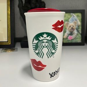 Starbucks XOXO Kiss 12oz Ceramic Tumbler *Rare*